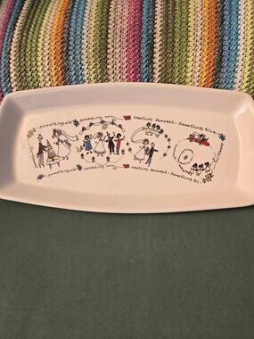 Wedding Themed Ceramic Serving Platter